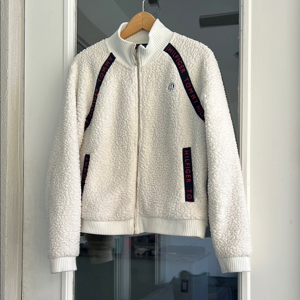 Tommy Hilfiger White Fleece Sweater